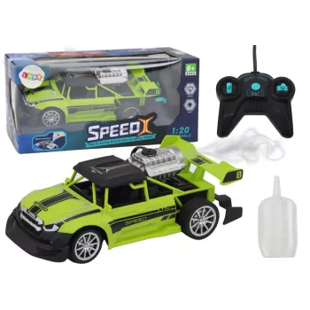 LEAN TOYS RC Sentence Car 1:20 suitsuefektiga tuled roheline