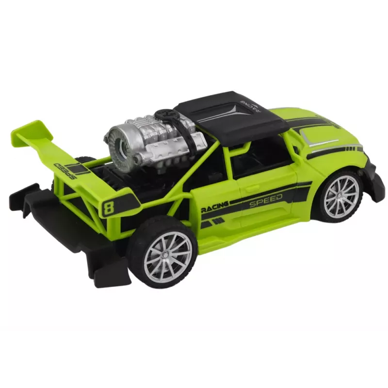 LEAN TOYS RC Sentence Car 1:20 suitsuefektiga tuled roheline