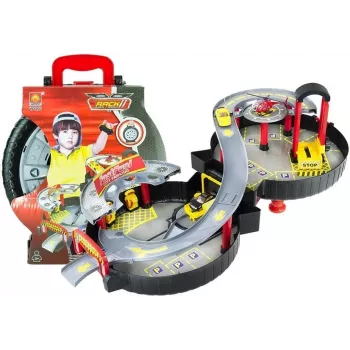 LEAN TOYS Parkla Autogaraaž Kohver Ring Kahetasandiline