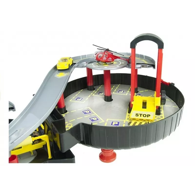 LEAN TOYS Parkla Autogaraaž Kohver Ring Kahetasandiline