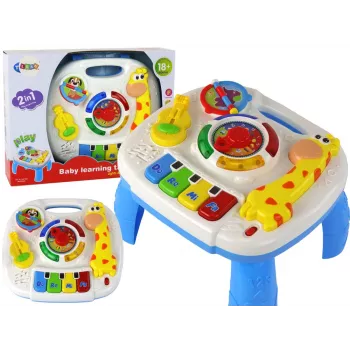 LEAN TOYS Hariv Interaktiivne 2-in-1 Lauamängulaud Väikelastele