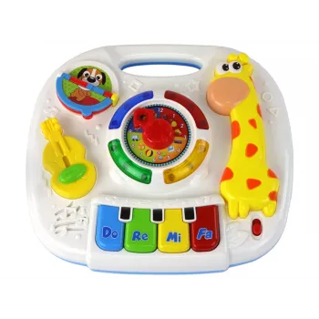 LEAN TOYS Hariv Interaktiivne 2-in-1 Lauamängulaud Väikelastele