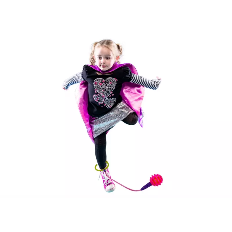 LEAN TOYS Skipper Hula Hop hüppenöör, roosa, LED