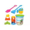 LEAN TOYS Liivamänguasjade komplekt, ämber, veski, kastekann, värvilised vormid