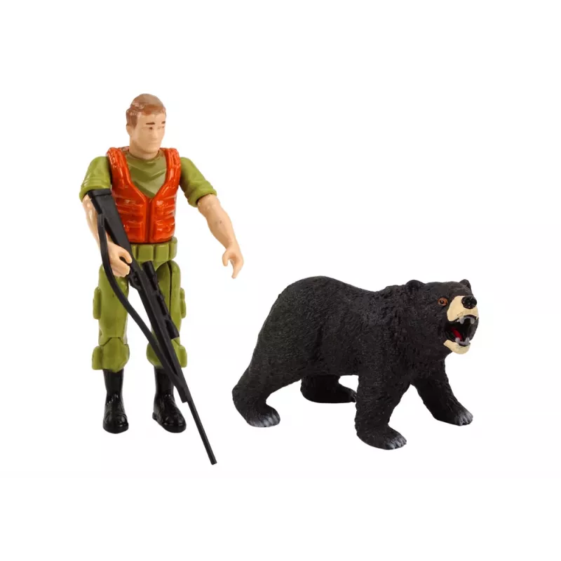 LEAN TOYS Maastikujahi auto Hunter Bear tulede ja helidega beež