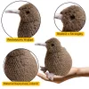 LEAN TOYS pehme kiivi-lind mänguasi maskott kaisukaru tumehall 25cm
