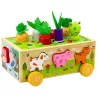 LEAN TOYS Puidust Hariduslik Mänguasi Happy Farm Magnettõstukiga Usside Sorteerija