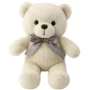 LEAN TOYS Plüüsist maskott kaisukaru Teddy karu koos vibuga Happy Every Day valge 55cm