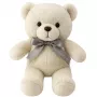 LEAN TOYS Plüüsist maskott kaisukaru Teddy karu koos vibuga Happy Every Day valge 55cm