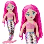 LEAN TOYS Plüüsmerineitsi kaisukaisu mänguasi holograafilise sabaga roosa 48cm