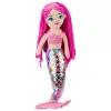 LEAN TOYS Plüüsmerineitsi kaisukaisu mänguasi holograafilise sabaga roosa 48cm