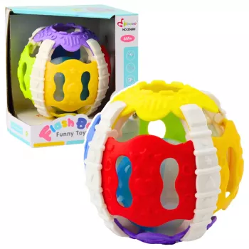 LEAN TOYS Sensoorne pall beebidele kummist tuled helid värviline