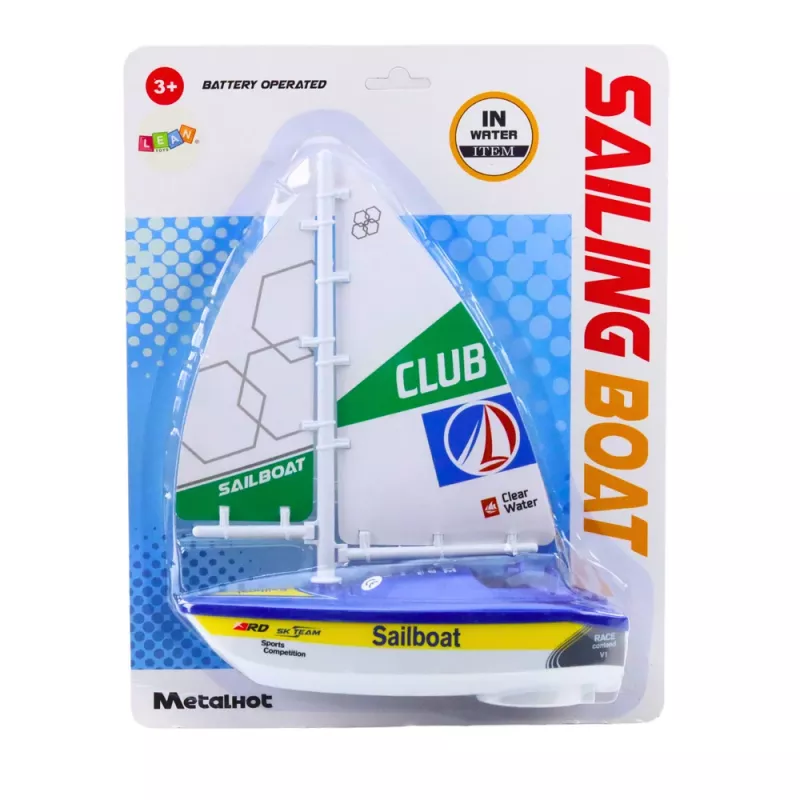 LEAN TOYS Purjekas Veepaadiga patareitoitel turbiinajamiga sinine