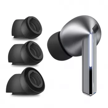 Tech-Protect kõrvatroppide otsikud Samsung Galaxy Buds 3 Pro jaoks suurustes S / M / L - must (3 tk)