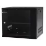 EMITER EM/SH02B5409-08 19 inch 9U seinale kinnitatav võrgukapp, klaasuks, 550x450x455 mm, must
