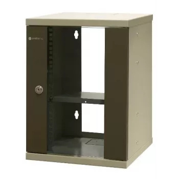 EMITER EM/SOHO-9U 10 inch 9U seinale kinnitatav võrgukapp klaasuks, 325×330×445 mm, must