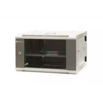 EMITER EM/AH6506 19 inch seinale kinnitatav võrgukapp 6U, karastatud klaasuks, 600×550×370 mm, must