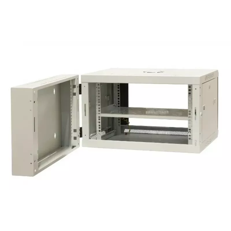 EMITER EM/AH6506 19 inch seinale kinnitatav võrgukapp 6U, karastatud klaasuks, 600×550×370 mm, must