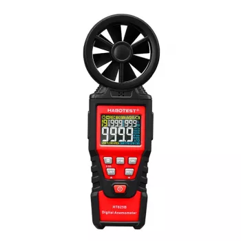 HABOTEST HT625B digitaalne anemomeeter USB-ga, tuule kiiruse/temperatuuri/õhu mahu mõõtja, taustvalgustusega LCD, väline tiivikuandur