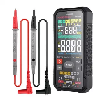 Habotest HT127B digitaalne universaalne multimeeter True RMS 6000 näiduga automaatse vahemiku valikuga, NCV ja temperatuuri mõõtmisega