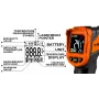 NEO TOOLS 75-276 püromeeter, mittekontaktne infrapunatermomeeter kahe lasersihikuga, -50°C kuni 880°C, 12:1 D:S, reguleeritav kiirgusvõime, taustvalgustusega LCD