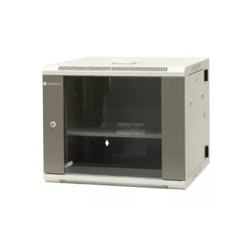 EMITER EM/AH6509 19-tolline 9U seinale kinnitatav jagatud kapp karastatud klaasuks, 600x550x500 mm, must