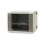 EMITER EM/AH6509 19-tolline 9U seinale kinnitatav jagatud kapp karastatud klaasuks, 600x550x500 mm, must