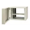 EMITER EM/AH6509 19-tolline 9U seinale kinnitatav jagatud kapp karastatud klaasuks, 600x550x500 mm, must