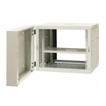 EMITER EM/AH6509 19-tolline 9U seinale kinnitatav jagatud kapp karastatud klaasuks, 600x550x500 mm, must