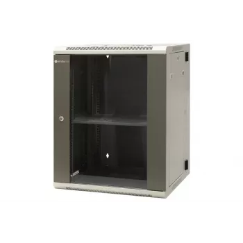 EMITER EM/AH6515 15U seinale kinnitatav võrgukapp 600x550x770 mm, karastatud klaasuks, must