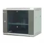 EMITER EM/AP6409 9U seinale kinnitatav võrgukapp 19 tolli 600x450x500 mm hall, karastatud klaasuks, lukustatav