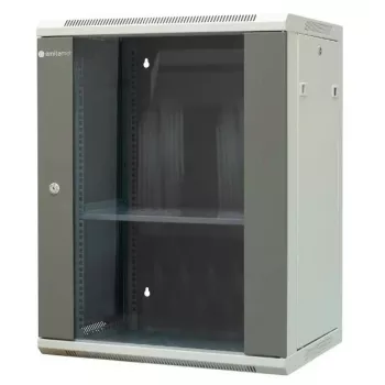 EMITERNET EM/AP6415 15U seinale kinnitatav võrgukapp karastatud klaasuksega, 600x450x770 mm, must