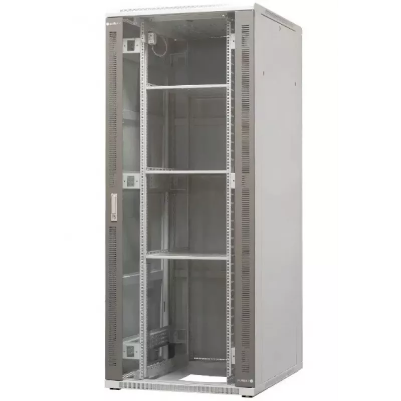 EMITER EM/SH05D-8042 vabaltseisev serveririiuli kapp 42U 800x1000x1980mm must klaas/teras uks