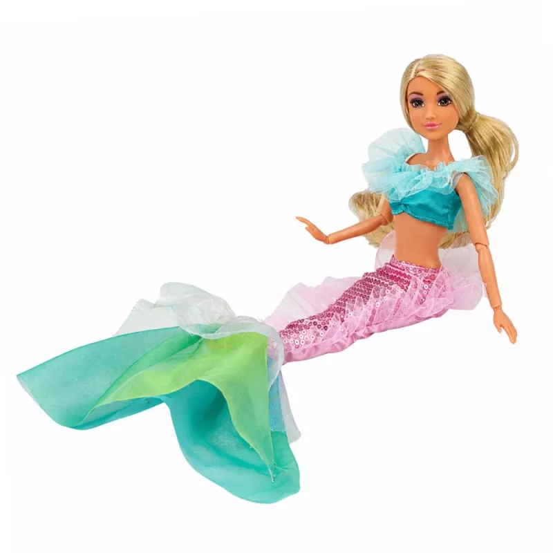 LEAN TOYS Anlily merineitsi nukk koos litritega sabaga, peegel ja kamm