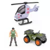 LEAN TOYS Uurimisbaas Dinosauruse pargi värav helikopter quad kujud avastaja