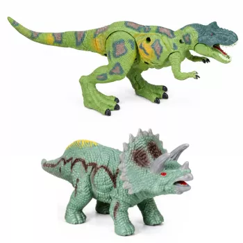 LEAN TOYS Dinosauruse uurimisbaasi komplekt dinosaurusefiguuride, torni, puuri ja tarvikutega
