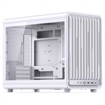 Jonsbo D33 STD White Mini Tower arvutikorpus, karastatud klaas, mATX/Mini-ITX, USB-C