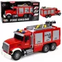 LEAN TOYS Tuletõrjeauto tuletõrjeosakond pikendatav redel veega voolik tuled helid