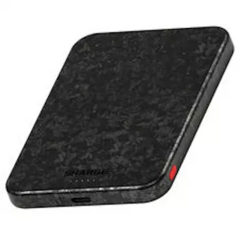 SHARGE CarbonMag 5K akupank, 15W Qi, 20W USB-C - 5.000mAh, must