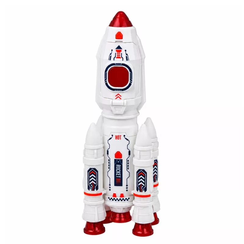 LEAN TOYS Kosmosekomplekt raketid, süstik, astronautid, moodul, tuled, helid