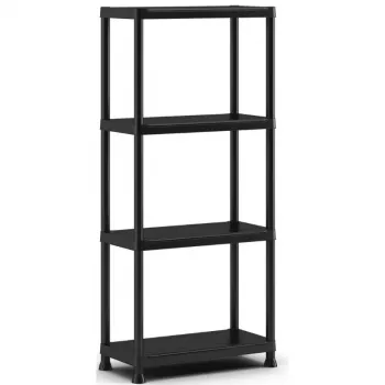 KETER 4-tasandiline riiul Shelf 60 koos 4 riiuliga 60x30x135cm must
