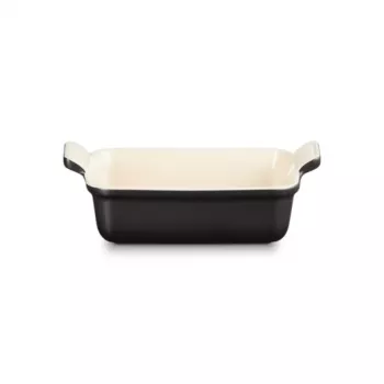Le Creuset ristkülikukujuline Heritage keraamiline ahjuvorm 19x14cm / 1,1L must