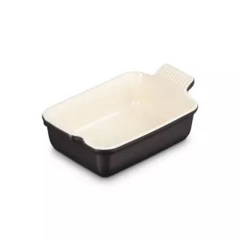 Le Creuset ristkülikukujuline Heritage keraamiline ahjuvorm 19x14cm / 1,1L must