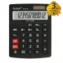 REBELL RE-8118-12 BX pooltöölaua kalkulaator, 12-kohaline nurga all LCD, kahe toiteallikaga päike ja patarei, must