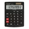 REBELL RE-8118-12 BX pooltöölaua kalkulaator, 12-kohaline nurga all LCD, kahe toiteallikaga päike ja patarei, must