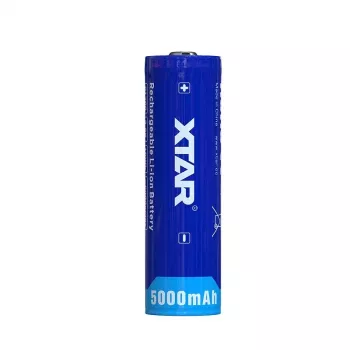 XTAR 21700 5000mAh 3,6V Li-ioon aku (kaitseahelata lame ülaosa)