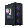 Zalman S6 must ATX Mid Tower arvutikorpus 4 ARGB ventilaatoriga ja karastatud klaasiga