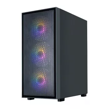 Zalman S6 must ATX Mid Tower arvutikorpus 4 ARGB ventilaatoriga ja karastatud klaasiga