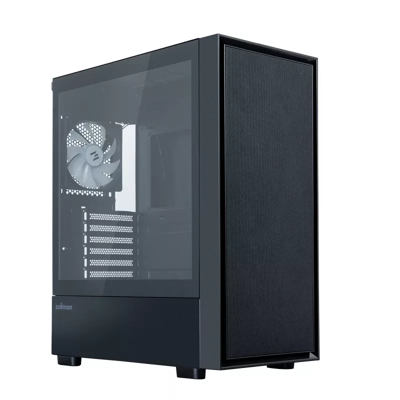 Zalman S6 must ATX Mid Tower arvutikorpus 4 ARGB ventilaatoriga ja karastatud klaasiga