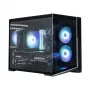 Zalman D30 Must mATX Mini Tower arvutikorpus koos 3x 120mm ARGB ventilaatoriga ja karastatud klaasist külgpaneeliga